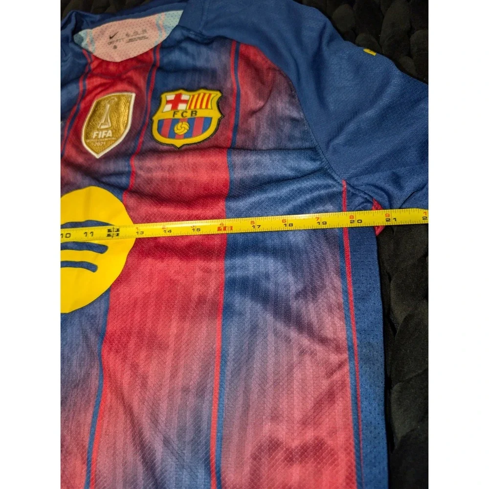 FC Barcelona Nike Long Sleeve Home Jersey with UEFA Foundation Patch Size XL